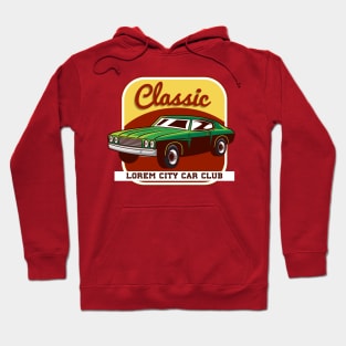 Classic Lorem City Car Club Badge Hoodie